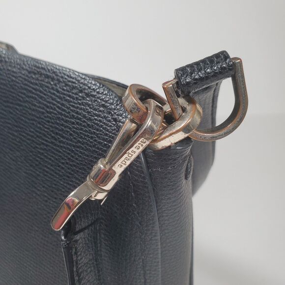 Kate Spade New York Darcy Small Bucket Bag Black Leather Gold Hardware Classic - Picture 11 of 15